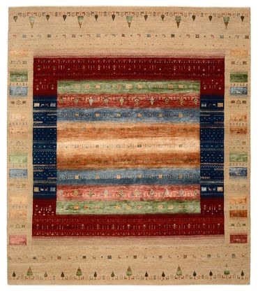 Gabbeh Rug - Loribaft Indus - 236 x 205 cm - multicolored