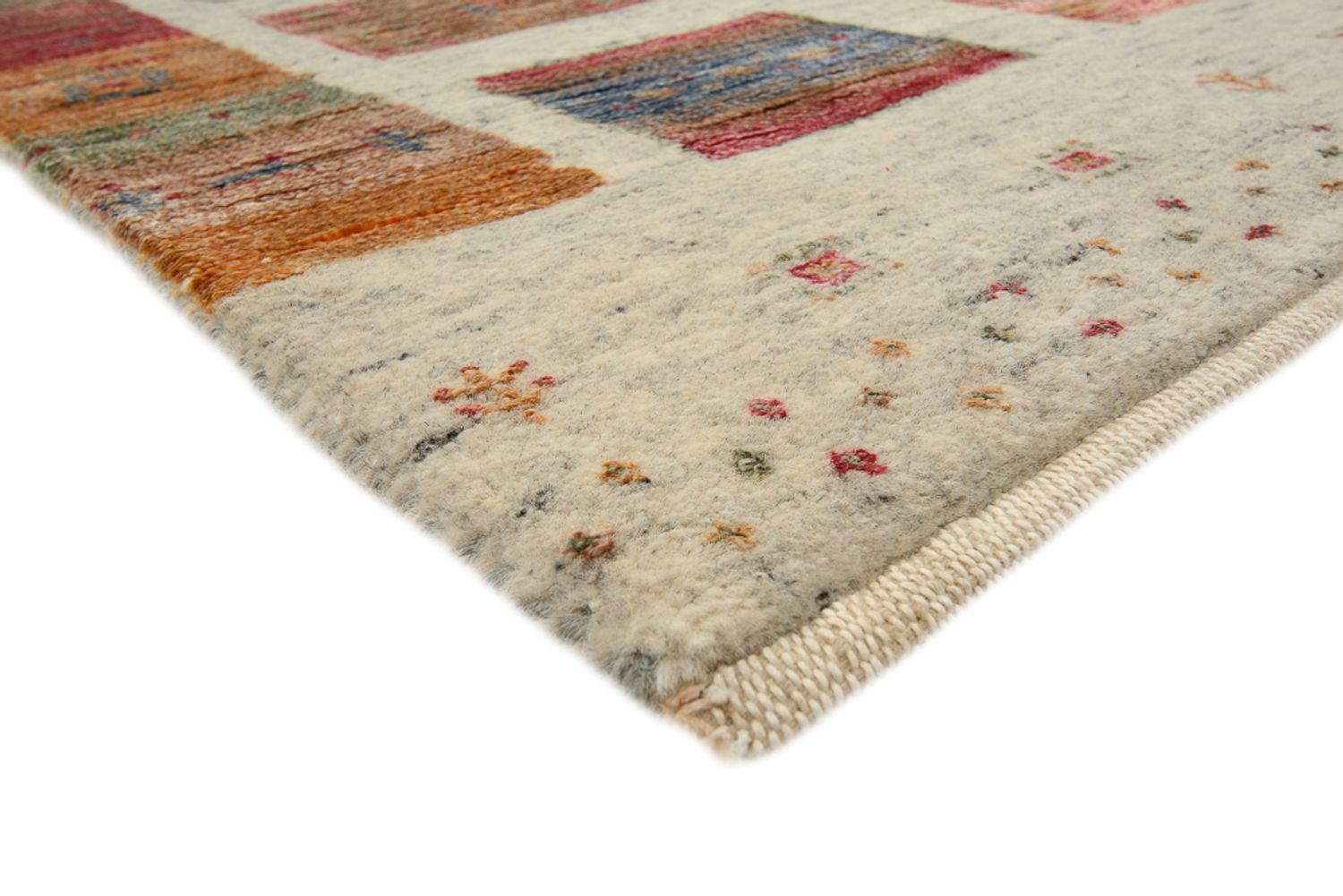 Gabbeh Rug - Loribaft Indus - 205 x 154 cm - dark beige