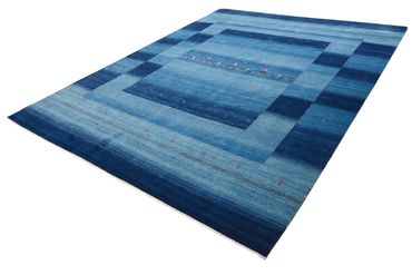 Gabbeh Rug - Loribaft Indus - 329 x 253 cm - sea blue