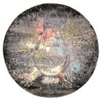 Designer Rug round  - 185 x 183 cm - multicolored