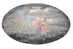 Designer Rug round  - 185 x 183 cm - multicolored