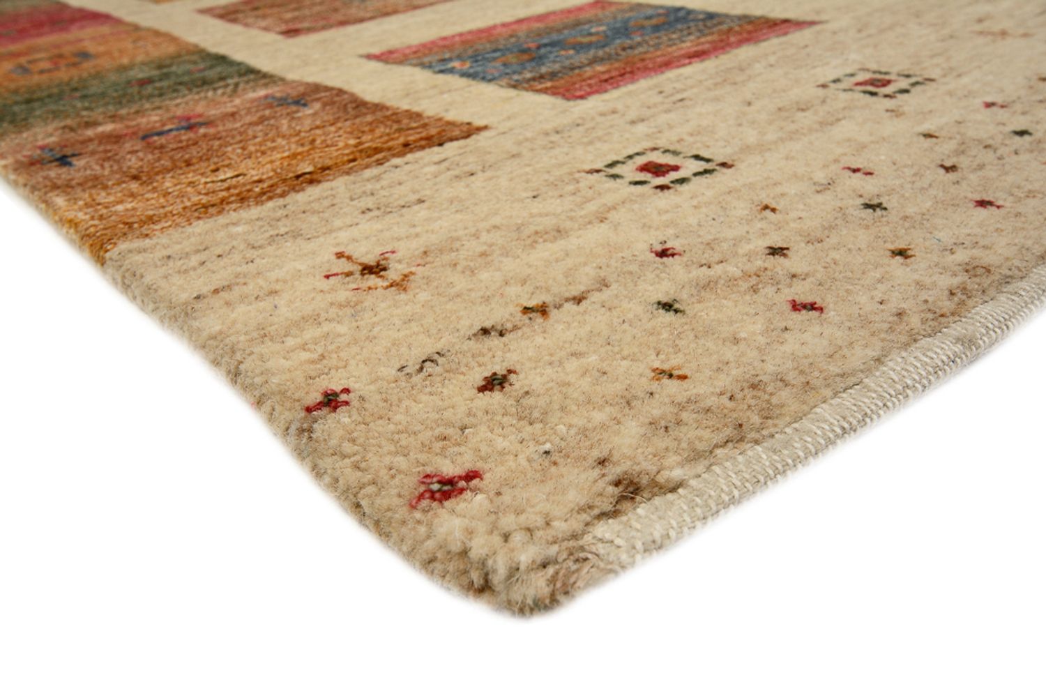 Gabbeh Rug - Loribaft Indus square  - 205 x 203 cm - multicolored