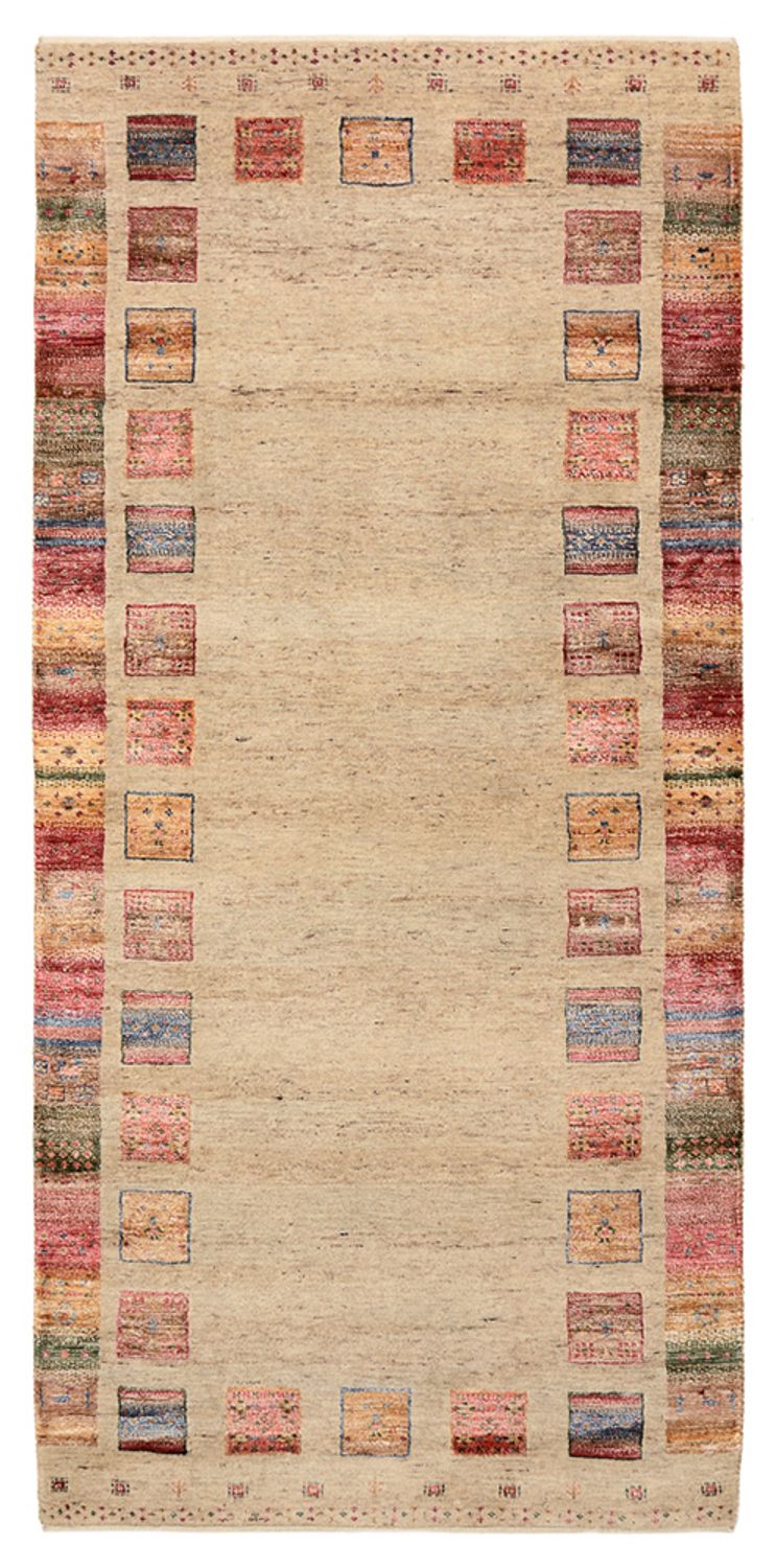 Runner Gabbeh Rug - Loribaft Indus - 204 x 95 cm - multicolored