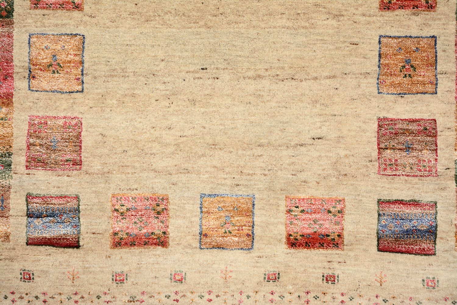 Runner Gabbeh Rug - Loribaft Indus - 204 x 95 cm - multicolored