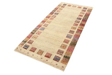 Runner Gabbeh Rug - Loribaft Indus - 204 x 95 cm - multicolored