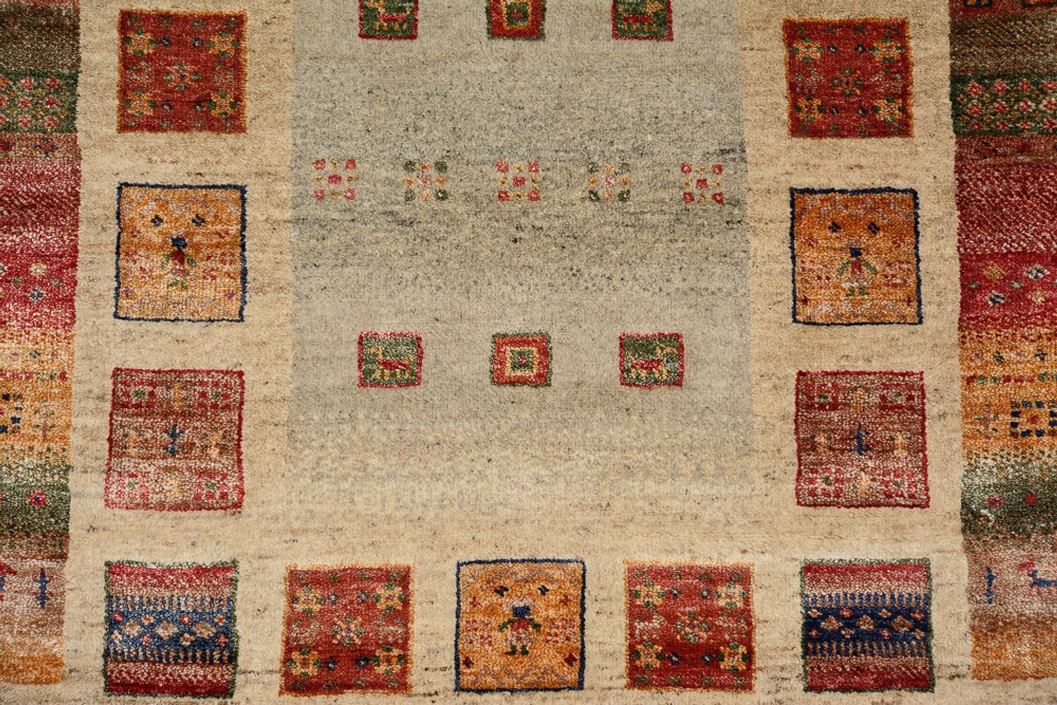 Runner Gabbeh Rug - Loribaft Indus - 245 x 83 cm - multicolored