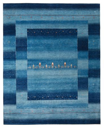 Gabbeh Rug - Loribaft Indus - 303 x 241 cm - sea blue