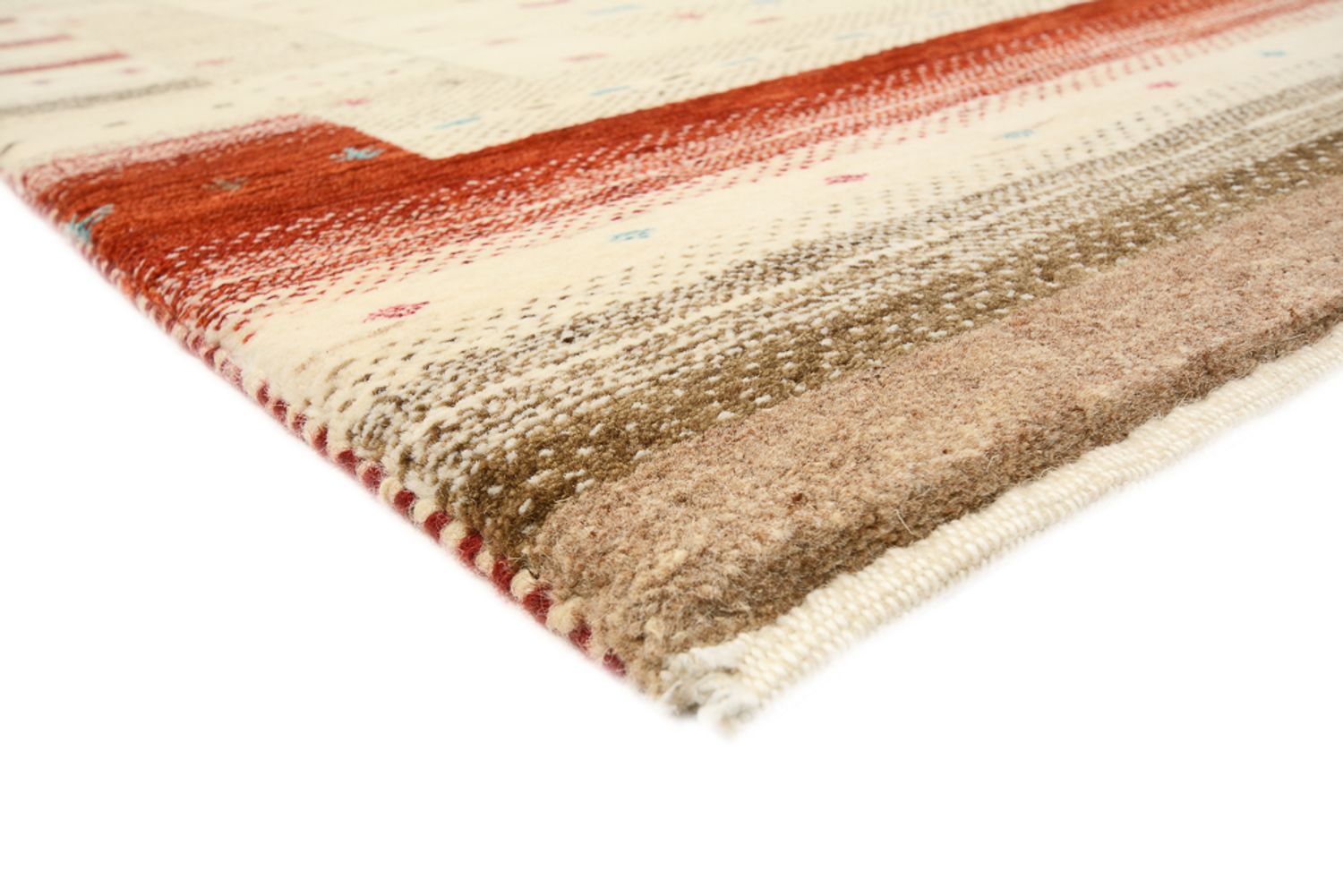 Gabbeh Rug - Loribaft Indus - 194 x 154 cm - light beige