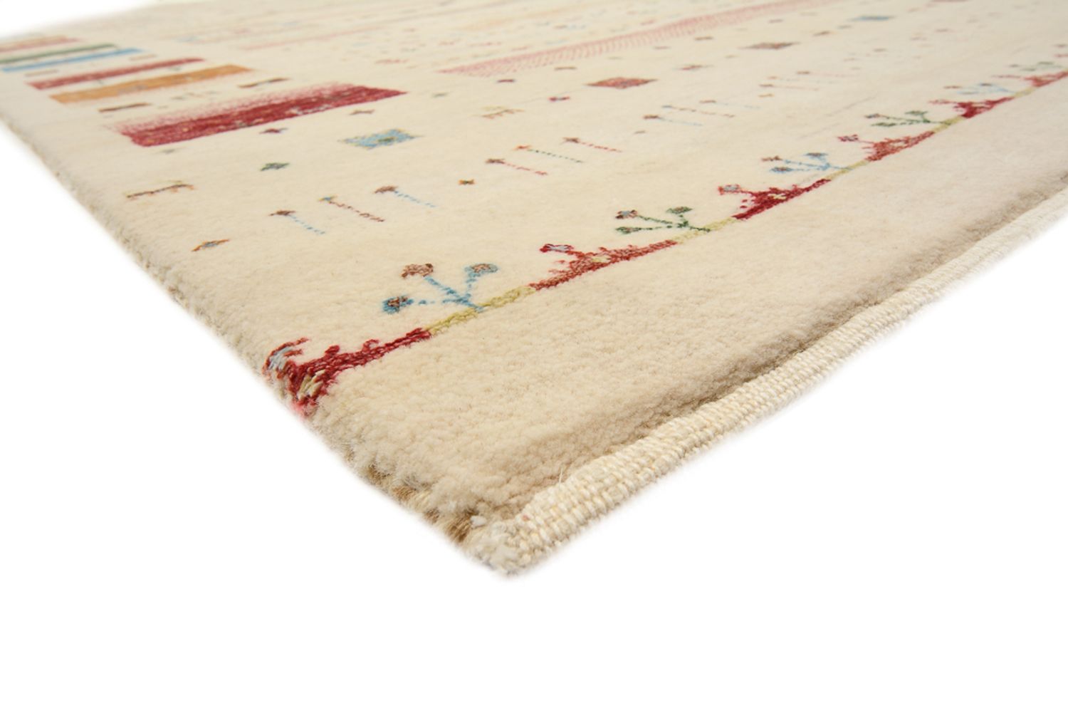 Gabbeh Rug - Loribaft Indus - 356 x 251 cm - light beige