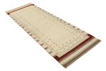 Runner Gabbeh Rug - Loribaft Indus - 243 x 84 cm - light beige