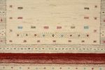 Runner Gabbeh Rug - Loribaft Indus - 243 x 84 cm - light beige