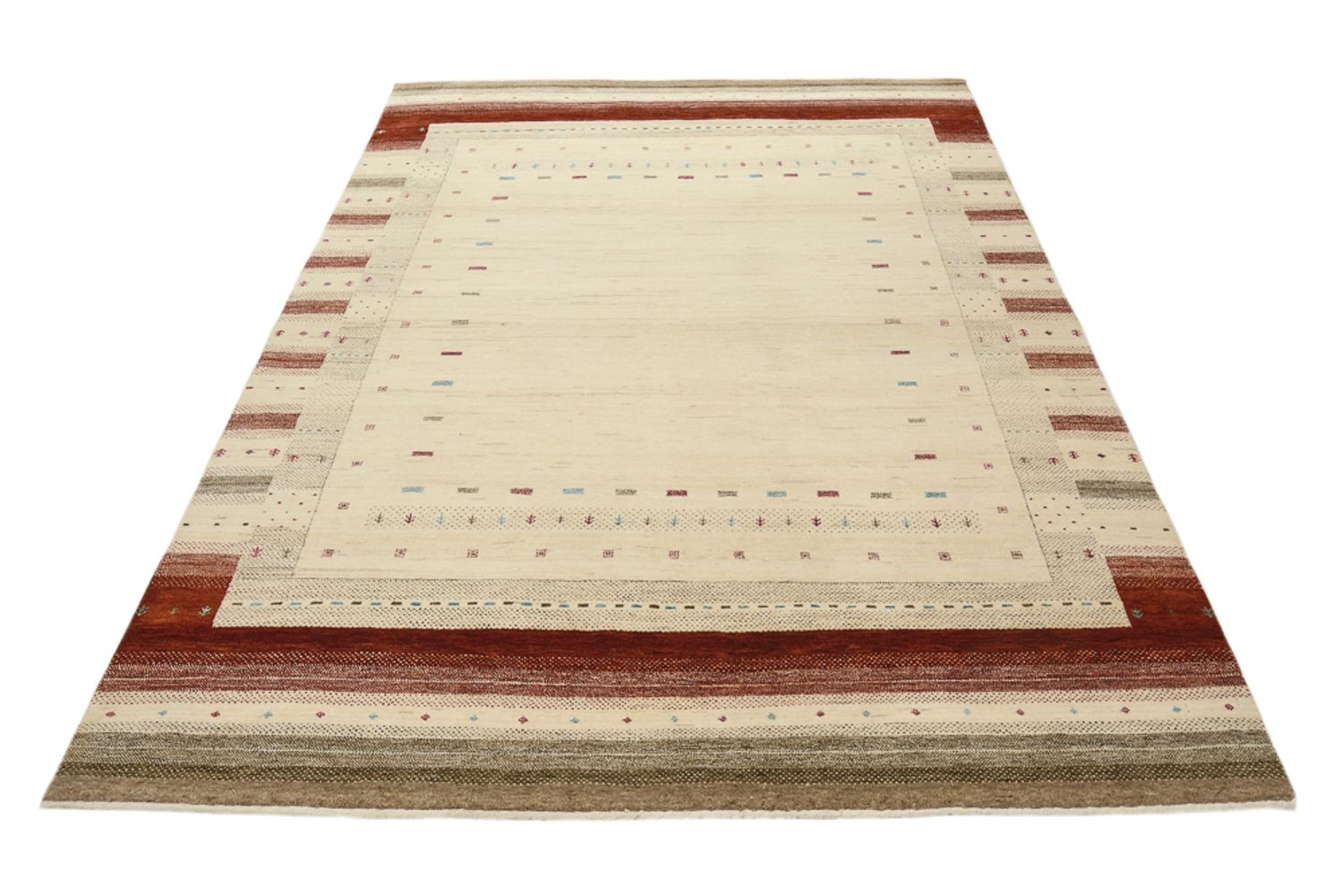 Gabbeh Rug - Loribaft Indus - 239 x 169 cm - light beige