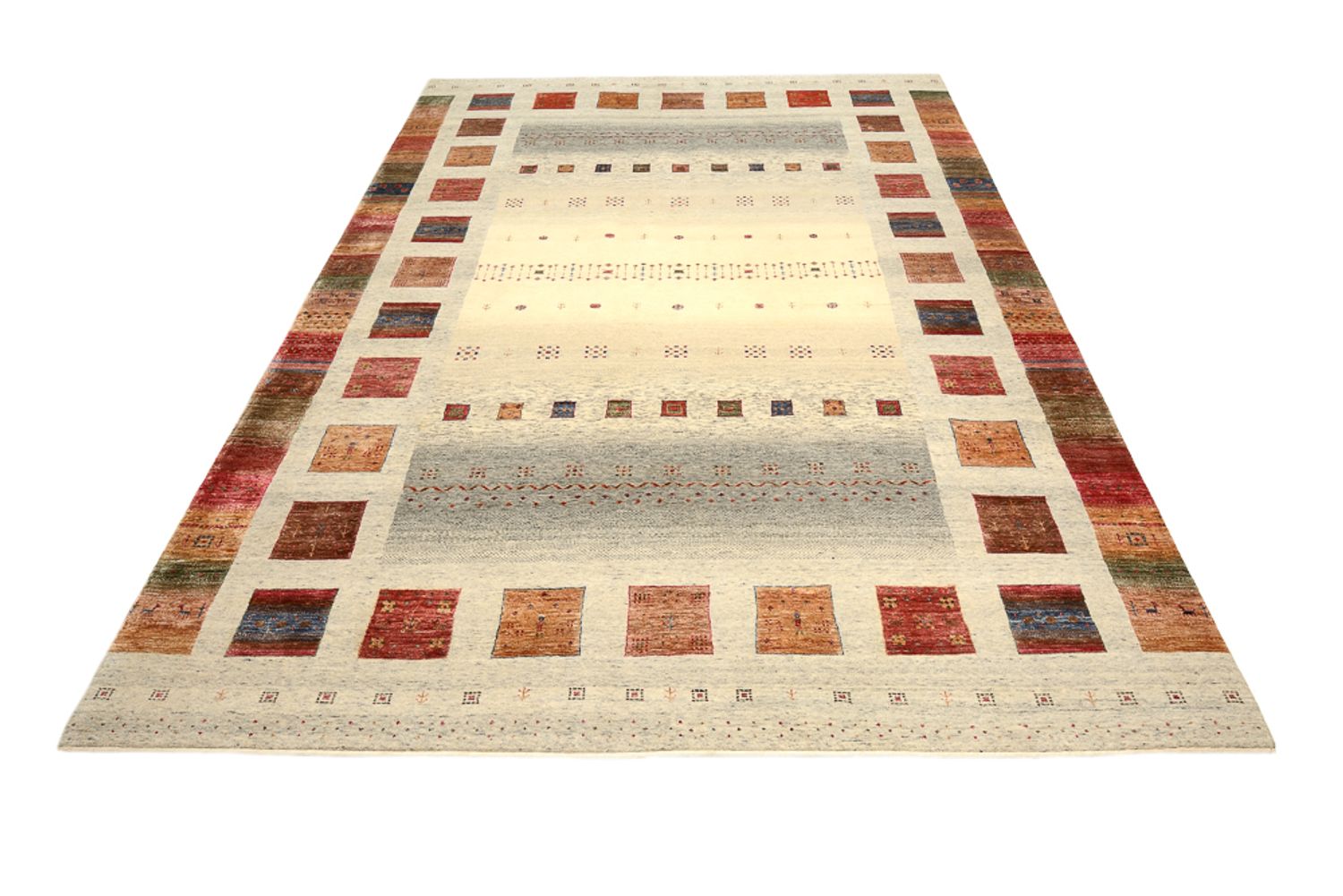 Gabbeh Rug - Loribaft Indus - 341 x 248 cm - multicolored