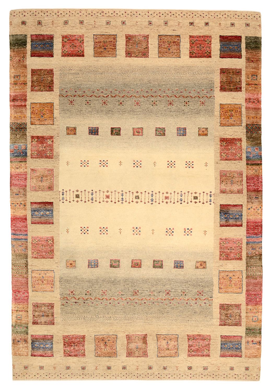 Gabbeh Rug - Loribaft Indus - 241 x 164 cm - multicolored