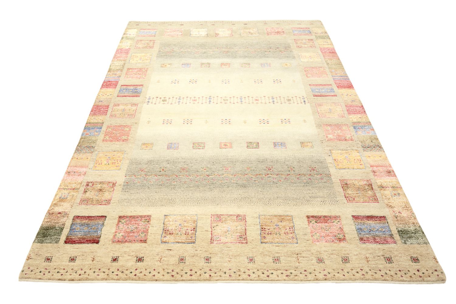 Gabbeh Rug - Loribaft Indus - 241 x 164 cm - multicolored