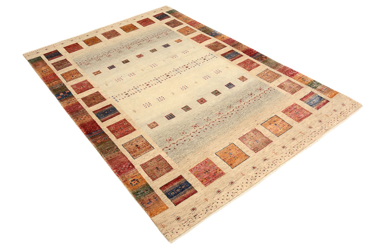 Gabbeh Rug - Loribaft Indus - 207 x 148 cm - multicolored