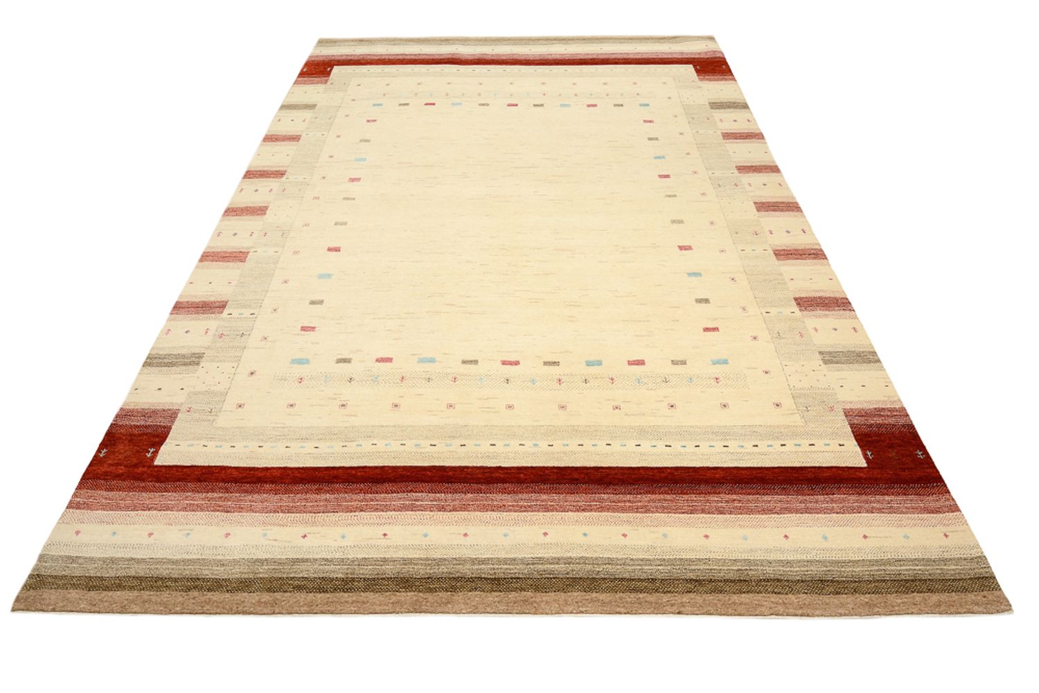 Gabbeh Rug - Loribaft Indus - 349 x 251 cm - light beige