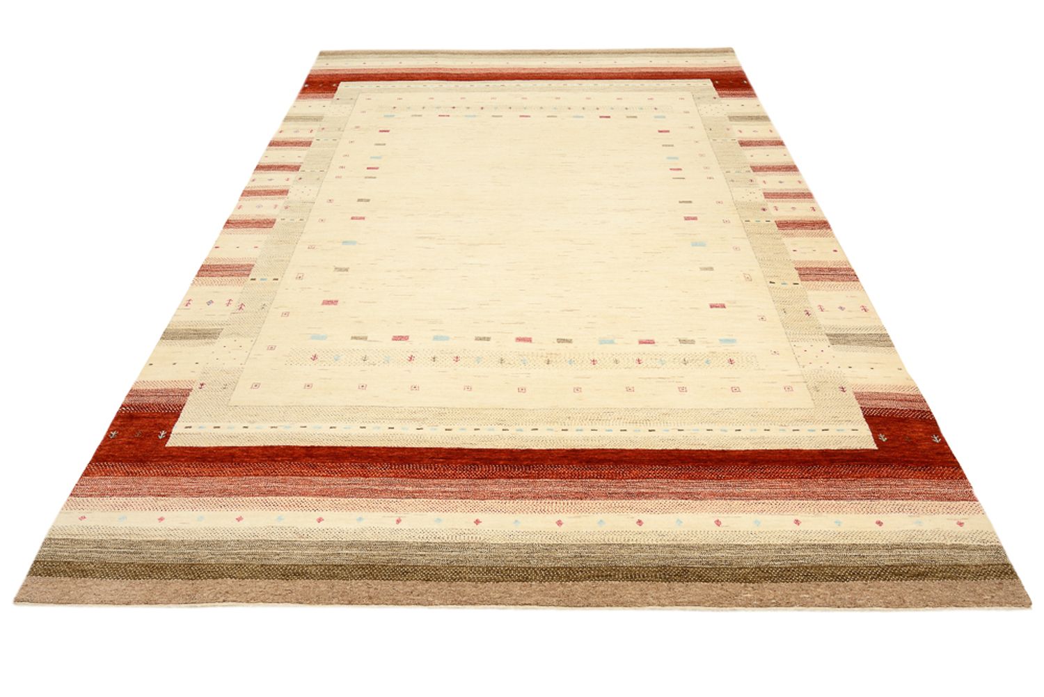 Gabbeh Rug - Loribaft Indus - 304 x 205 cm - light beige