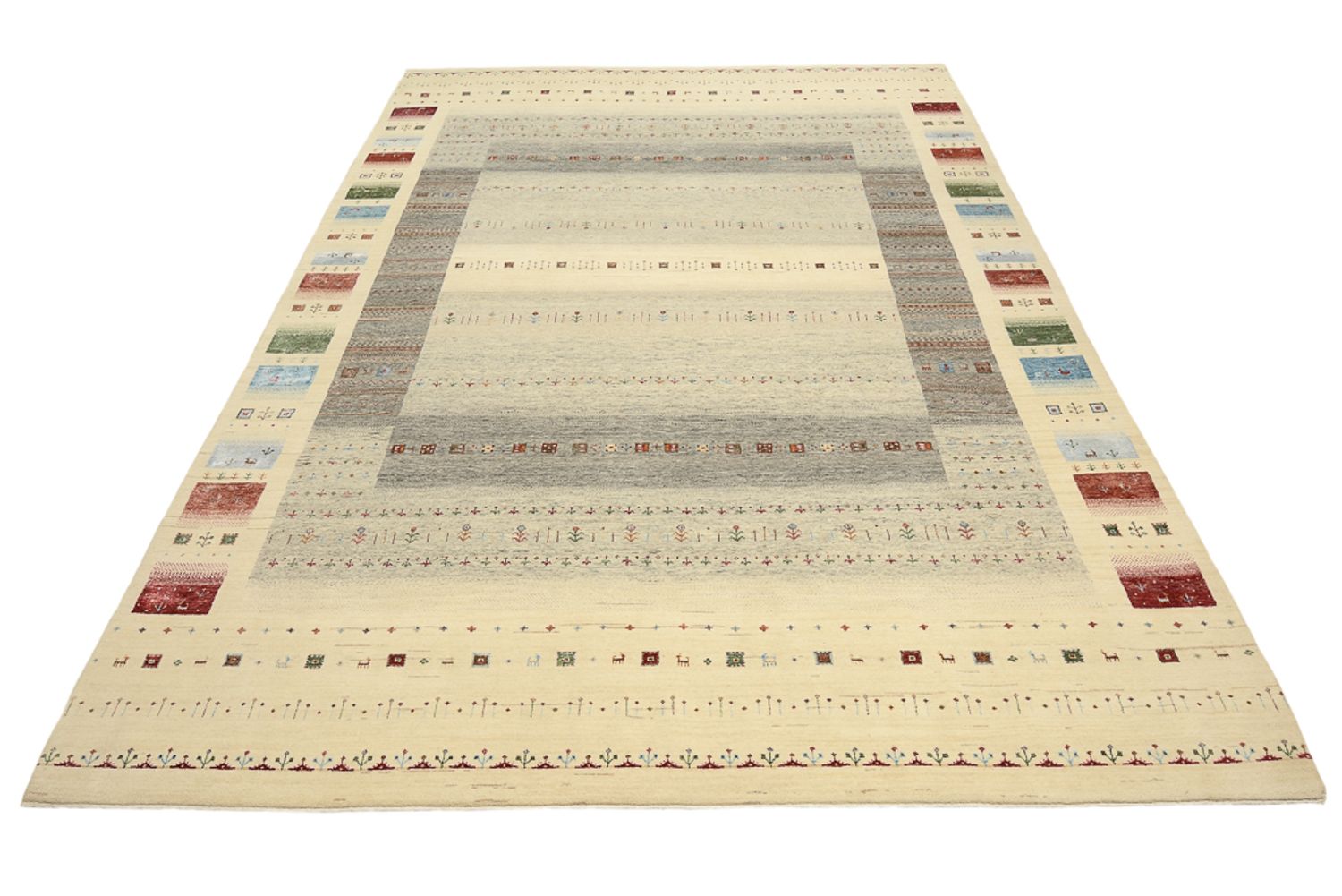 Gabbeh Rug - Loribaft Indus - 339 x 248 cm - multicolored