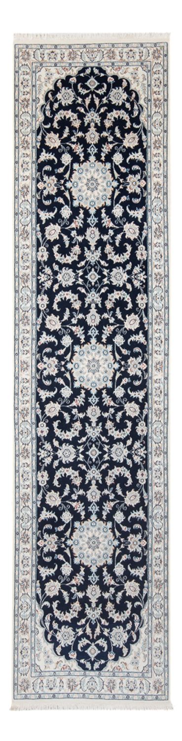 Runner Perser Rug - Nain - Premium - 306 x 81 cm - dark blue