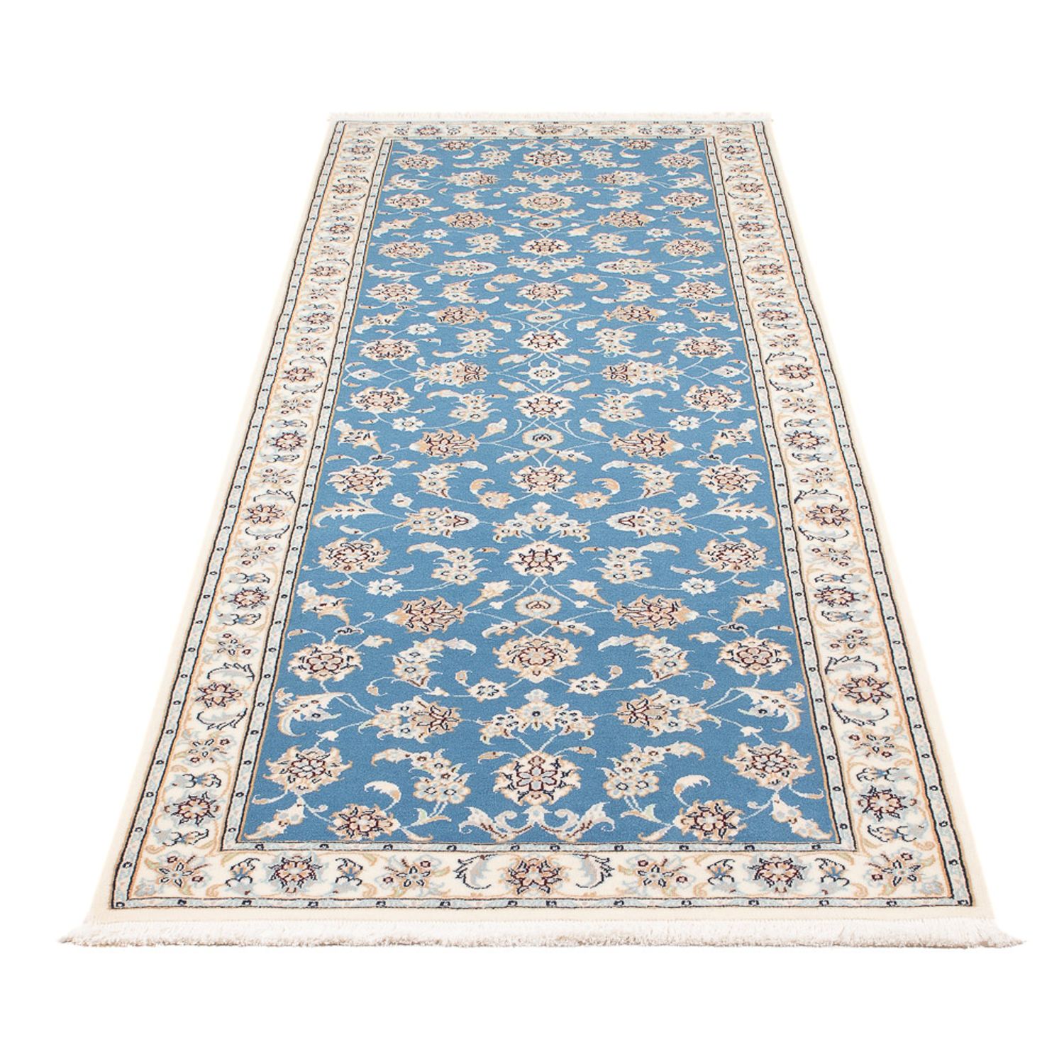 Runner Perser Rug - Nain - Premium - 248 x 81 cm - blue