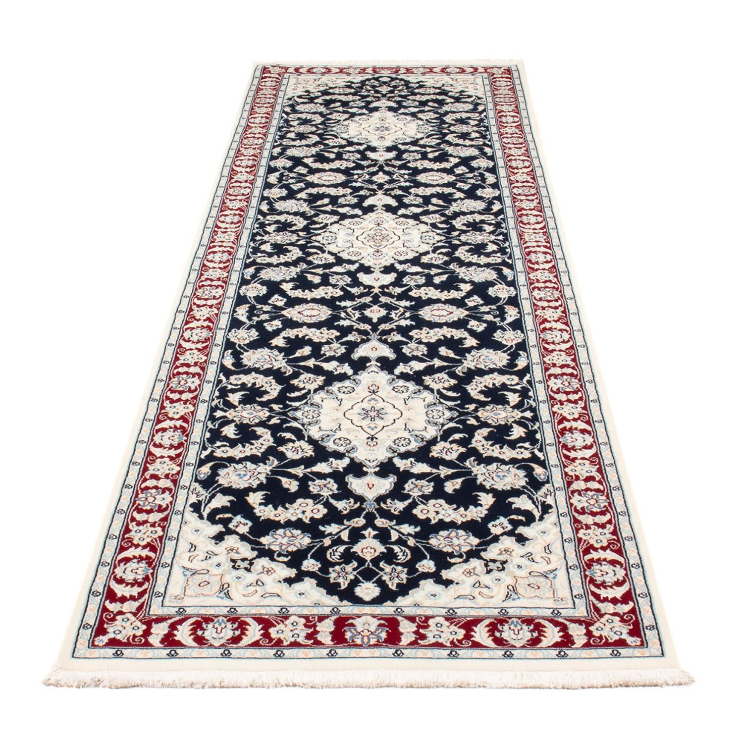 Runner Perser Rug - Nain - Premium - 292 x 80 cm - dark blue