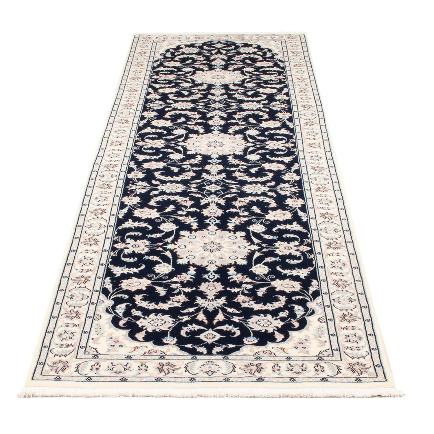 Runner Perser Rug - Nain - Premium - 296 x 81 cm - dark blue