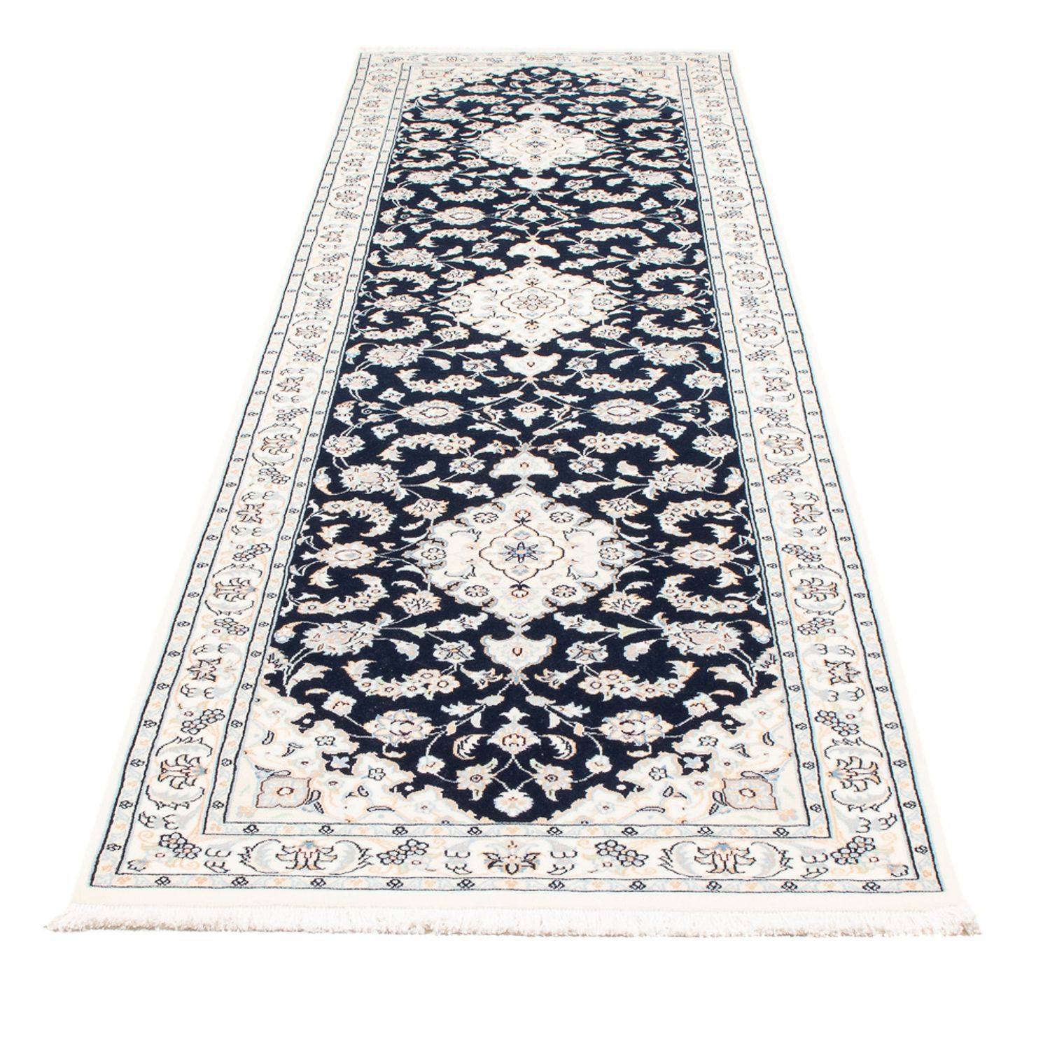 Runner Perser Rug - Nain - Premium - 302 x 81 cm - dark blue