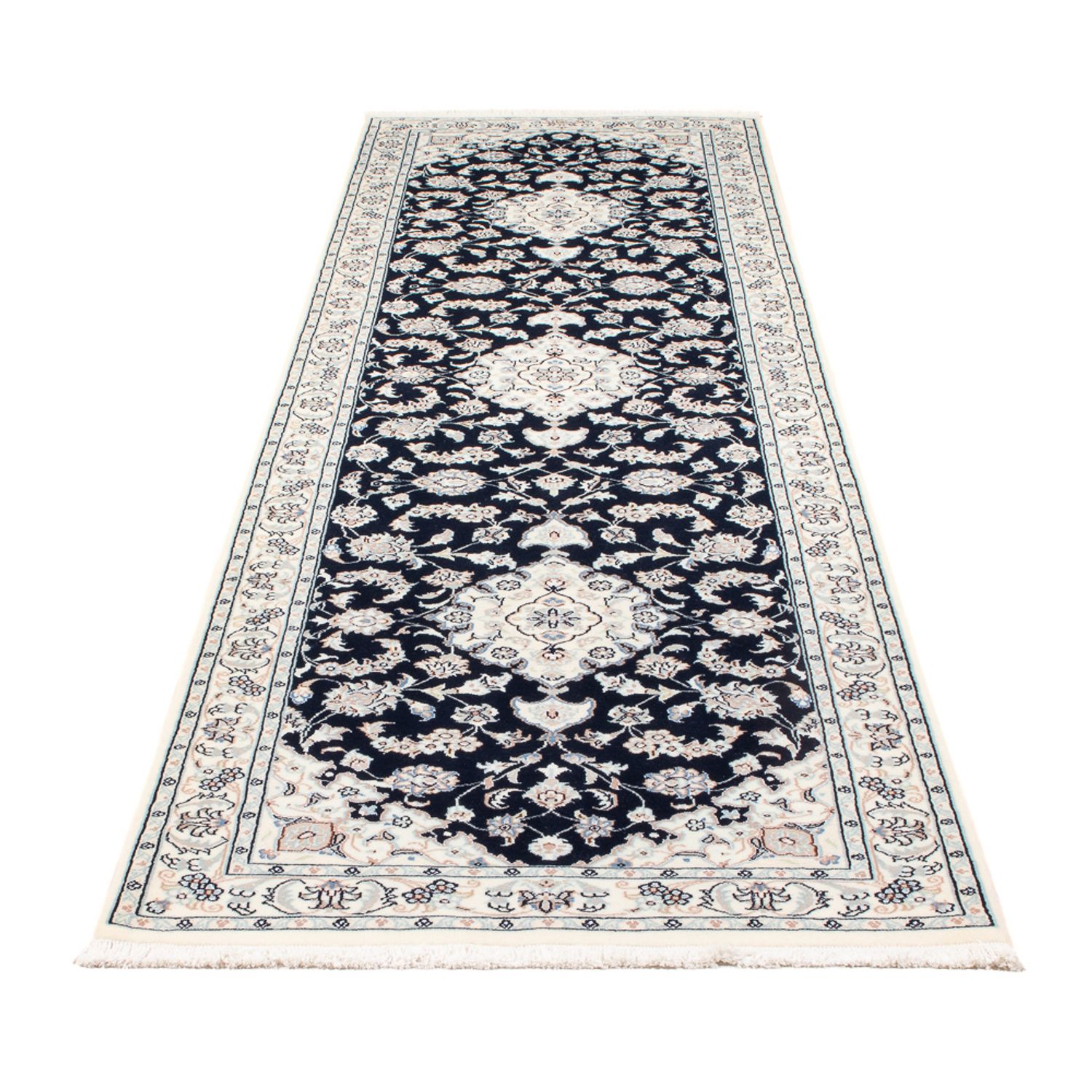 Runner Perser Rug - Nain - Premium - 299 x 84 cm - dark blue