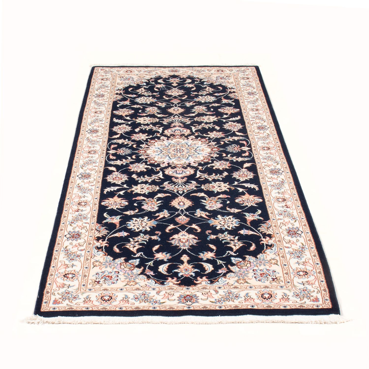 Runner Perser Rug - Tabriz - Royal - 208 x 82 cm - dark blue