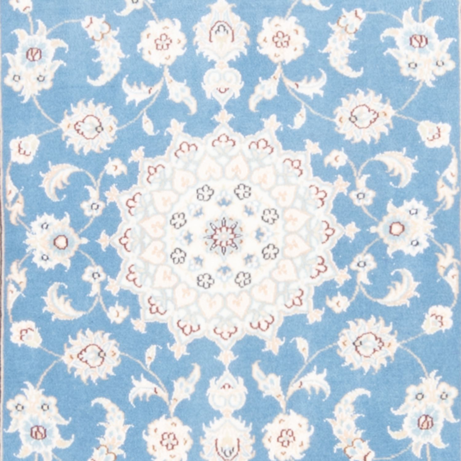 Runner Perser Rug - Nain - Royal - 204 x 82 cm - light blue