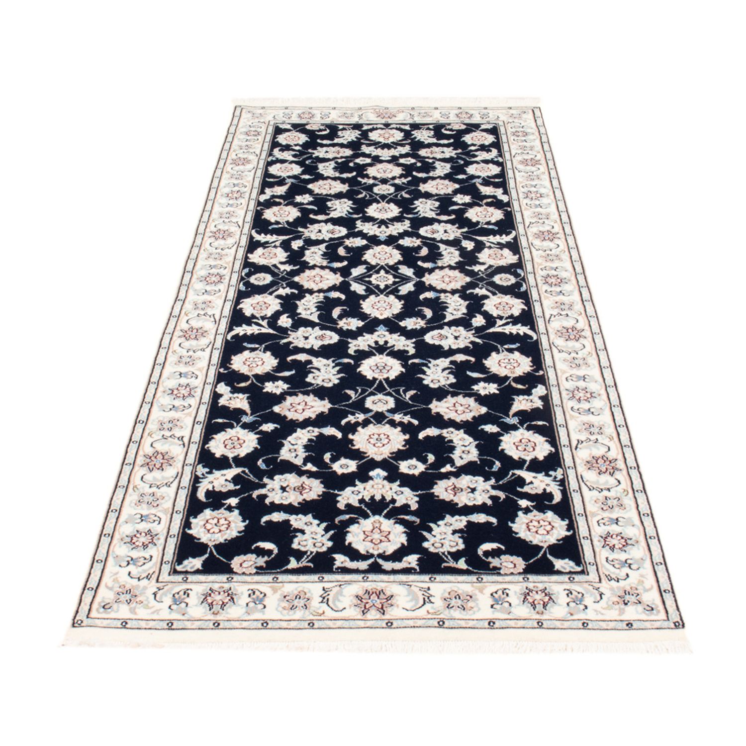 Runner Perser Rug - Nain - Royal - 204 x 82 cm - dark blue