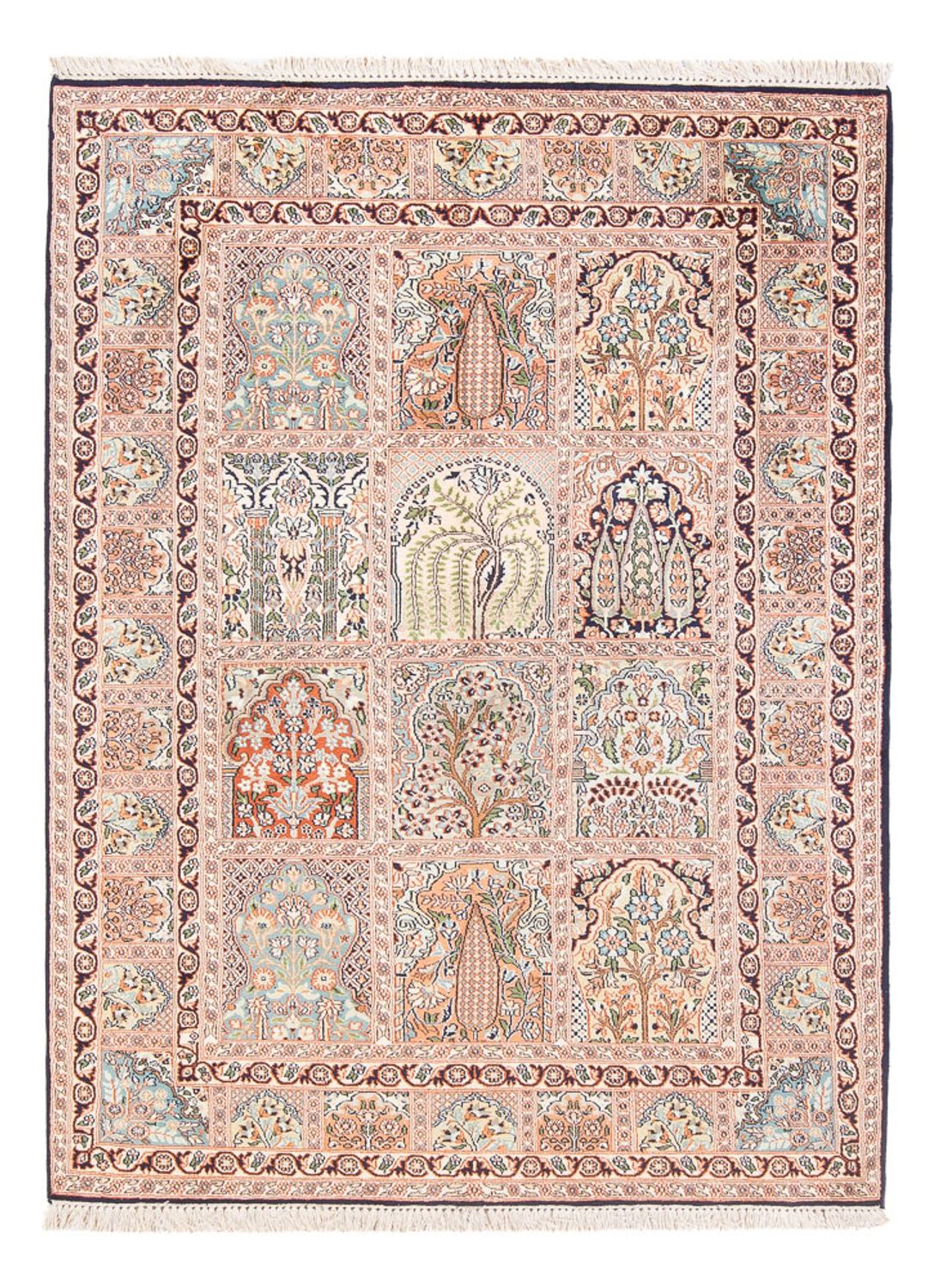 Silk Rug - Kashmir Silk - 178 x 123 cm - beige