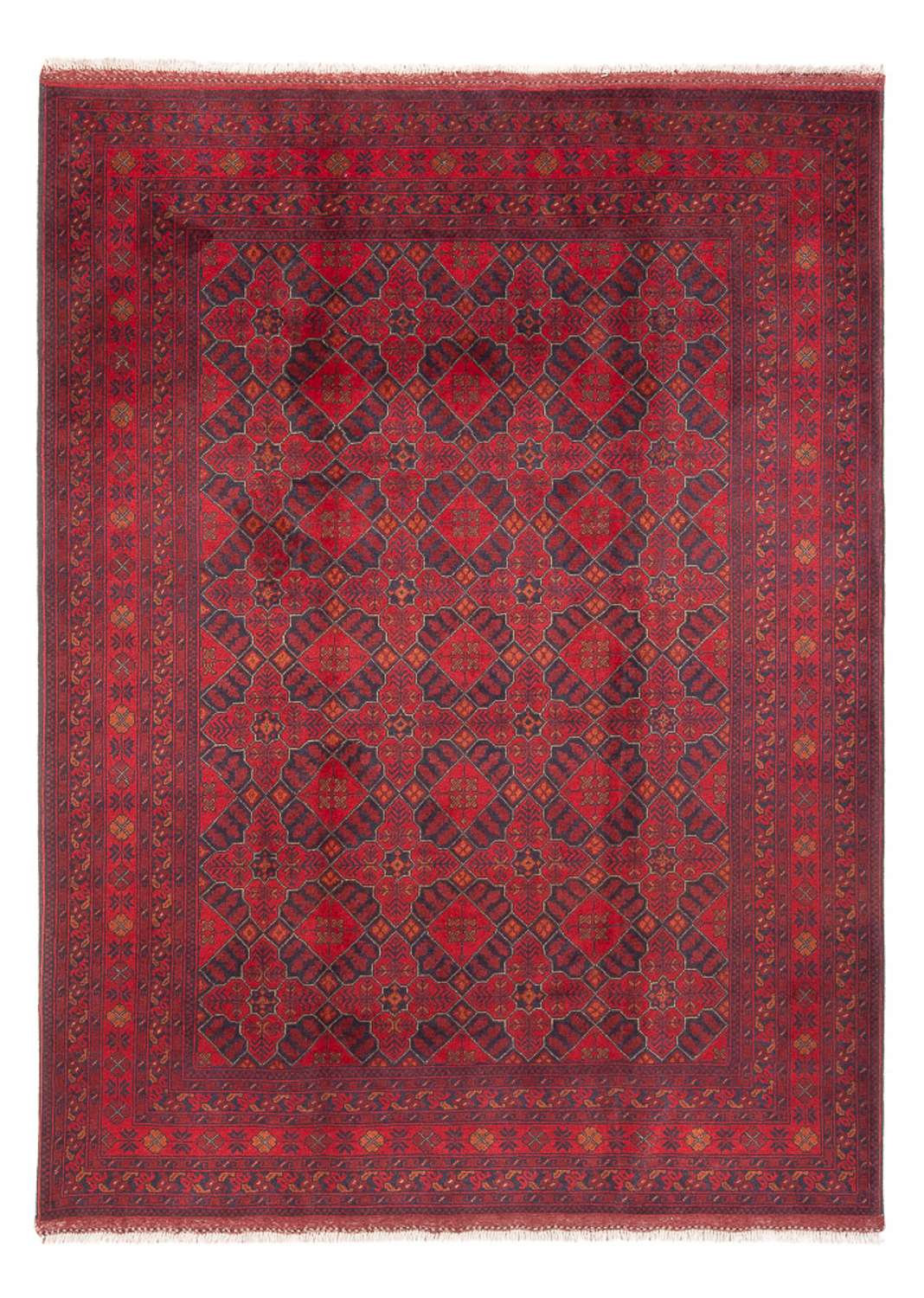 Afghan Rug - Kunduz - 232 x 176 cm - dark red