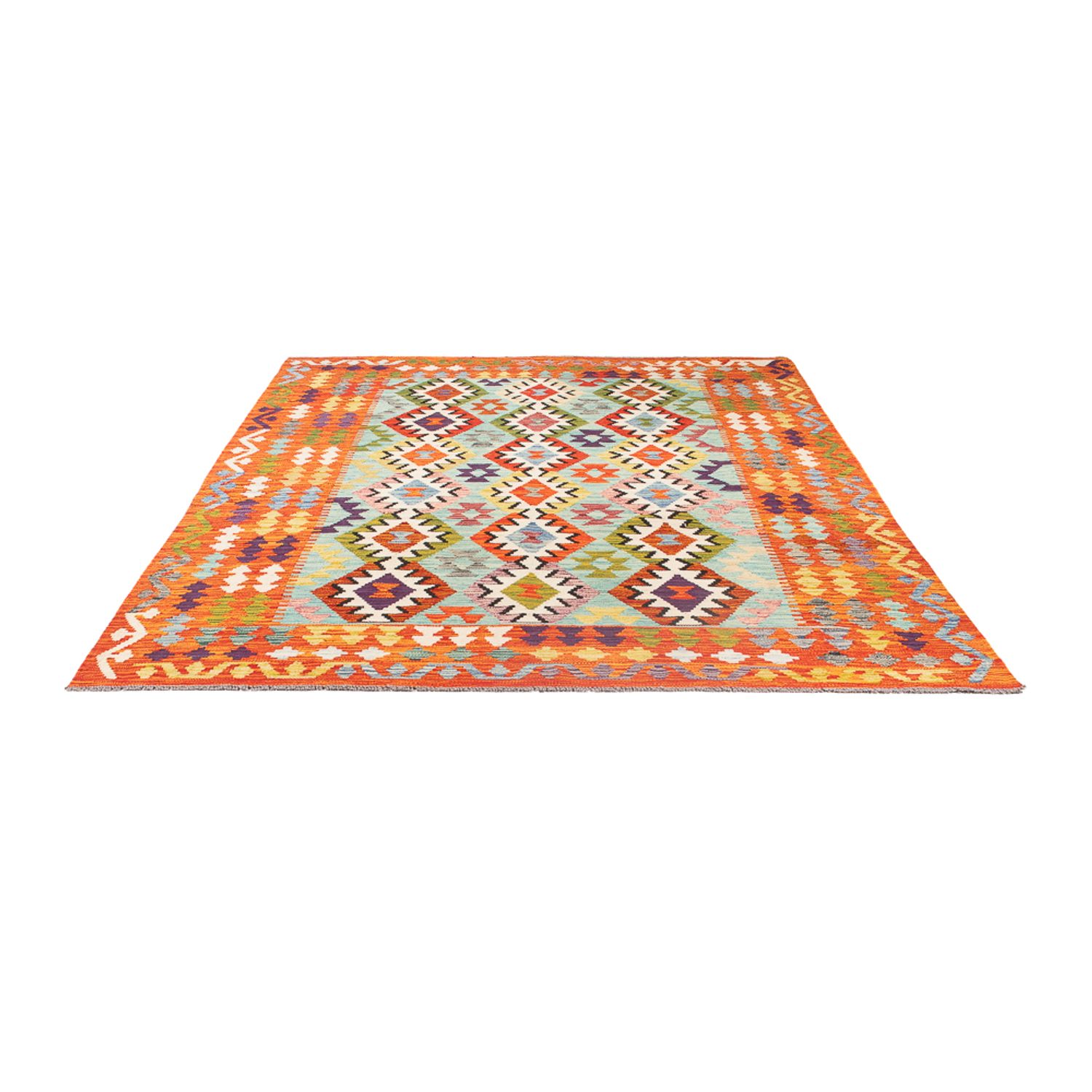 Kelim Rug - Splash - 247 x 176 cm - multicolored