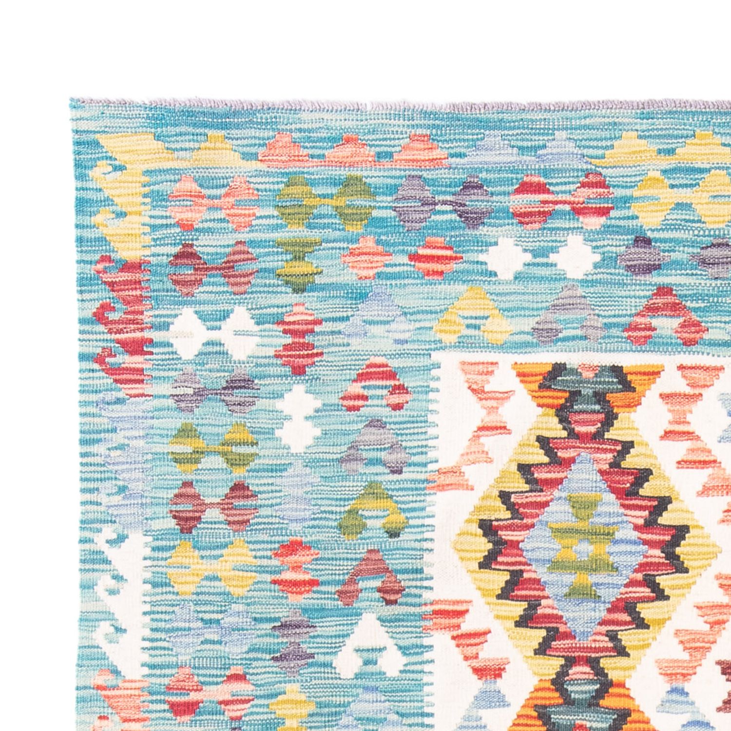 Kelim Rug - Splash - 251 x 182 cm - multicolored