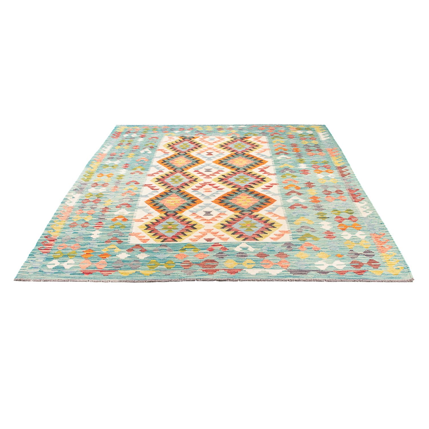 Kelim Rug - Splash - 251 x 182 cm - multicolored