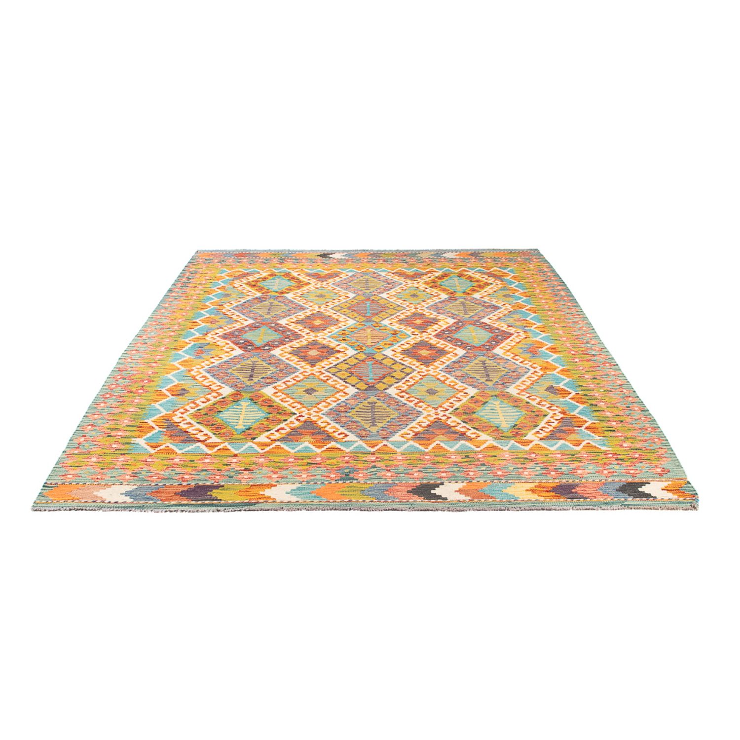 Kelim Rug - Splash - 252 x 175 cm - multicolored