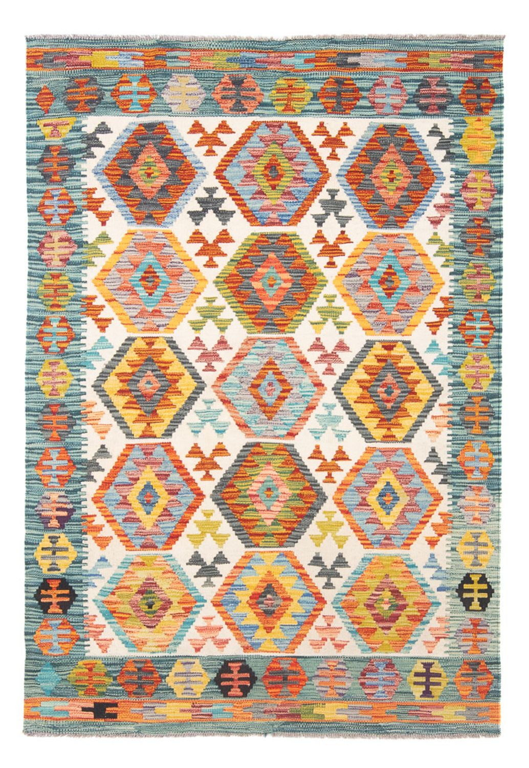 Kelim Rug - Splash - 182 x 126 cm - multicolored