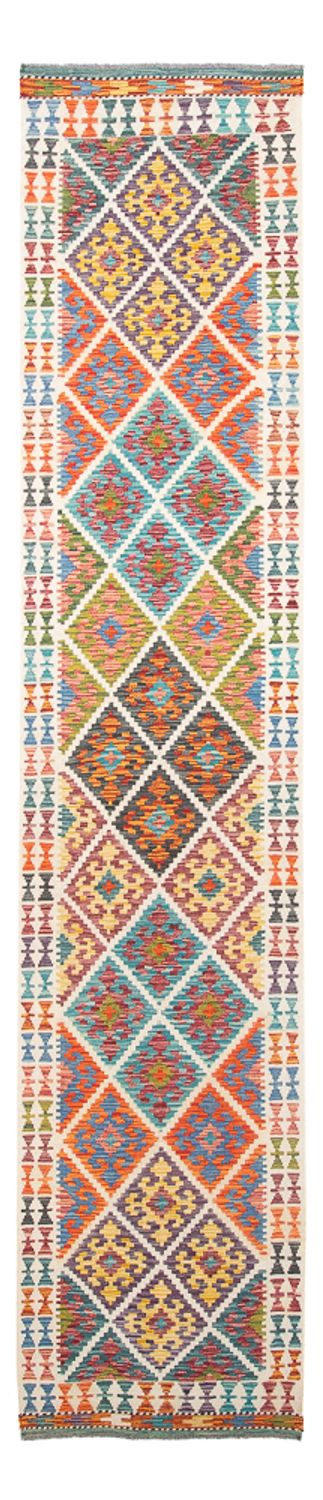 Runner Kelim Rug - Splash - 389 x 85 cm - multicolored