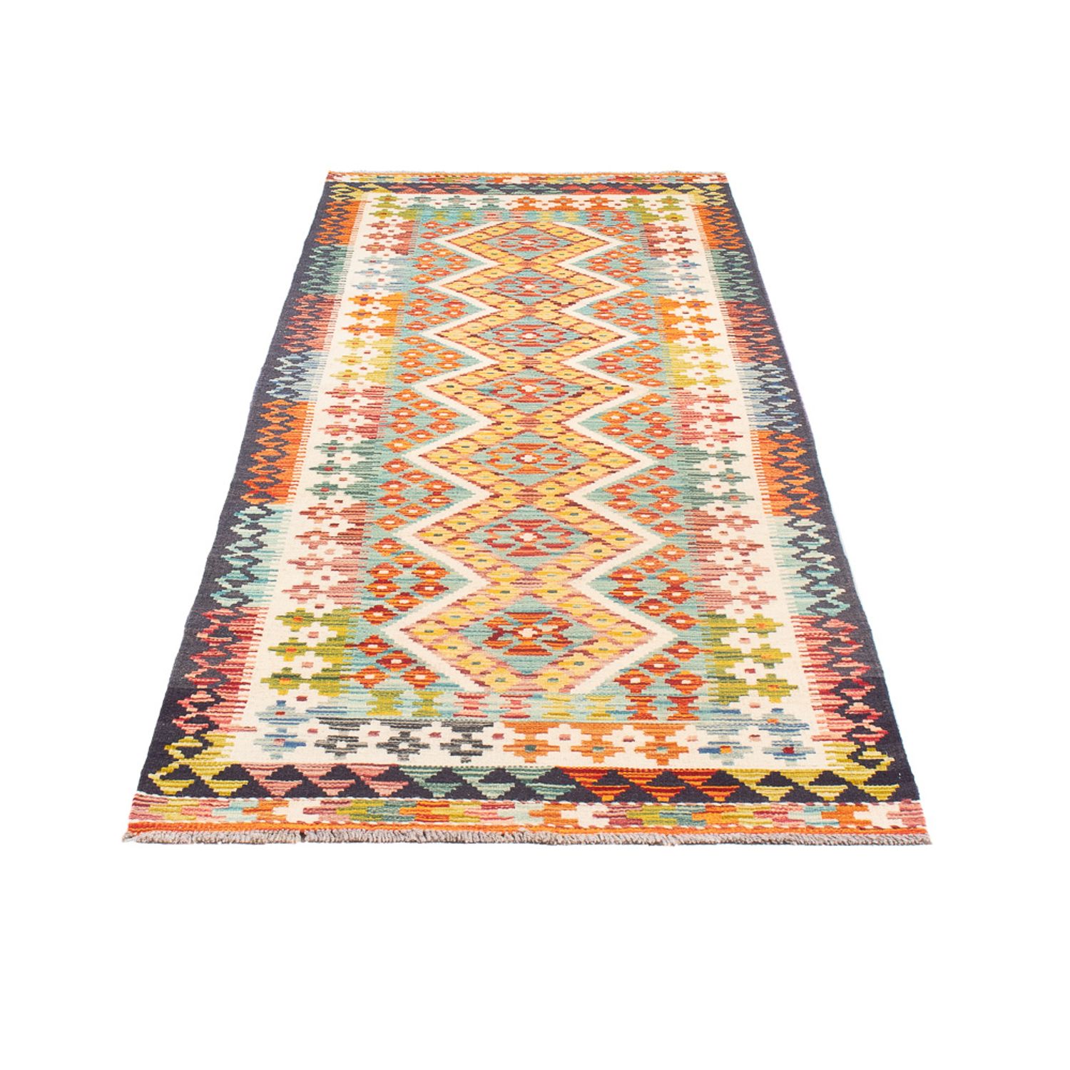 Runner Kelim Rug - Splash - 280 x 85 cm - multicolored