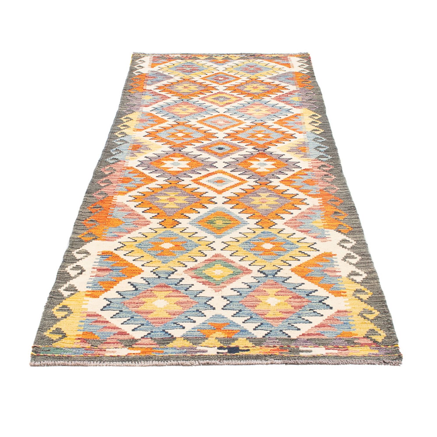 Runner Kelim Rug - Splash - 299 x 86 cm - multicolored