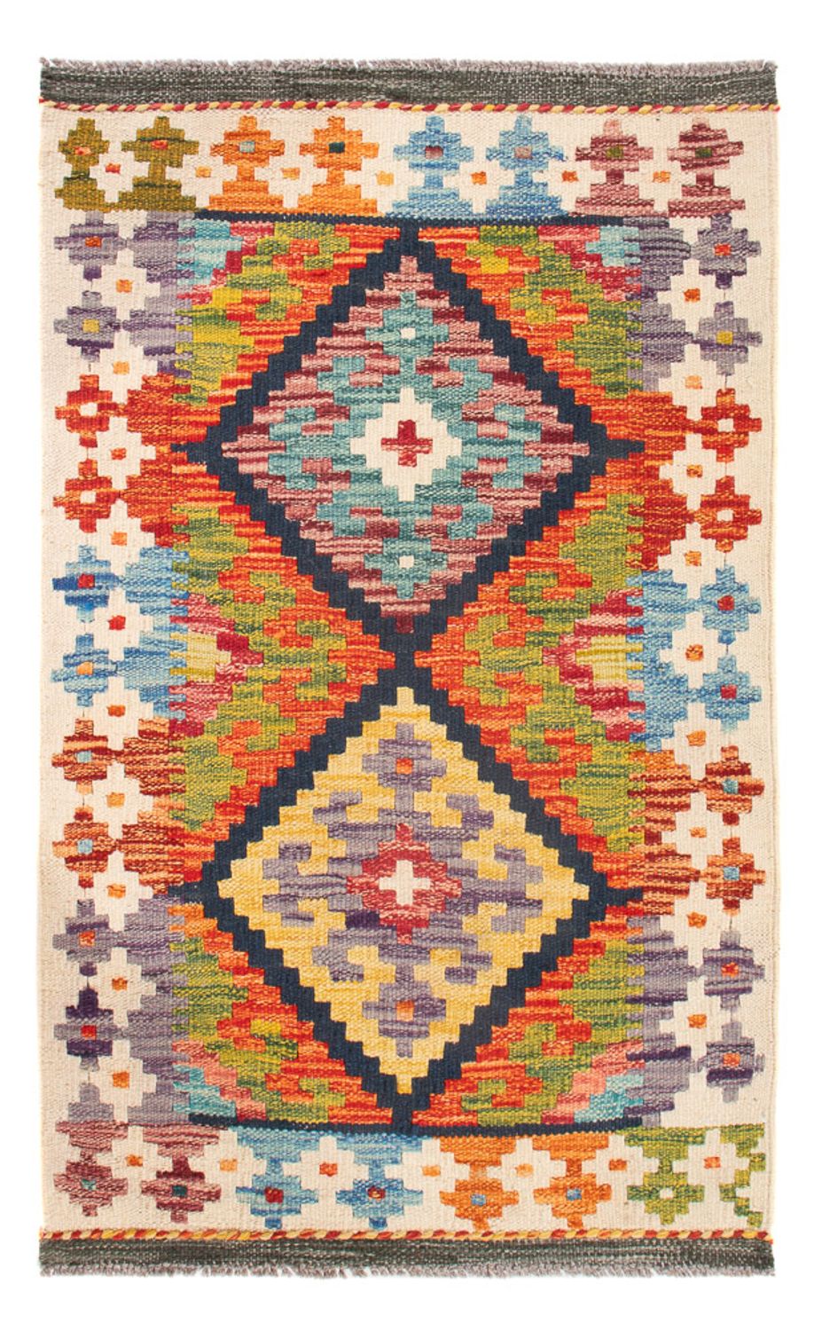 Kelim Rug - Splash - 95 x 63 cm - multicolored