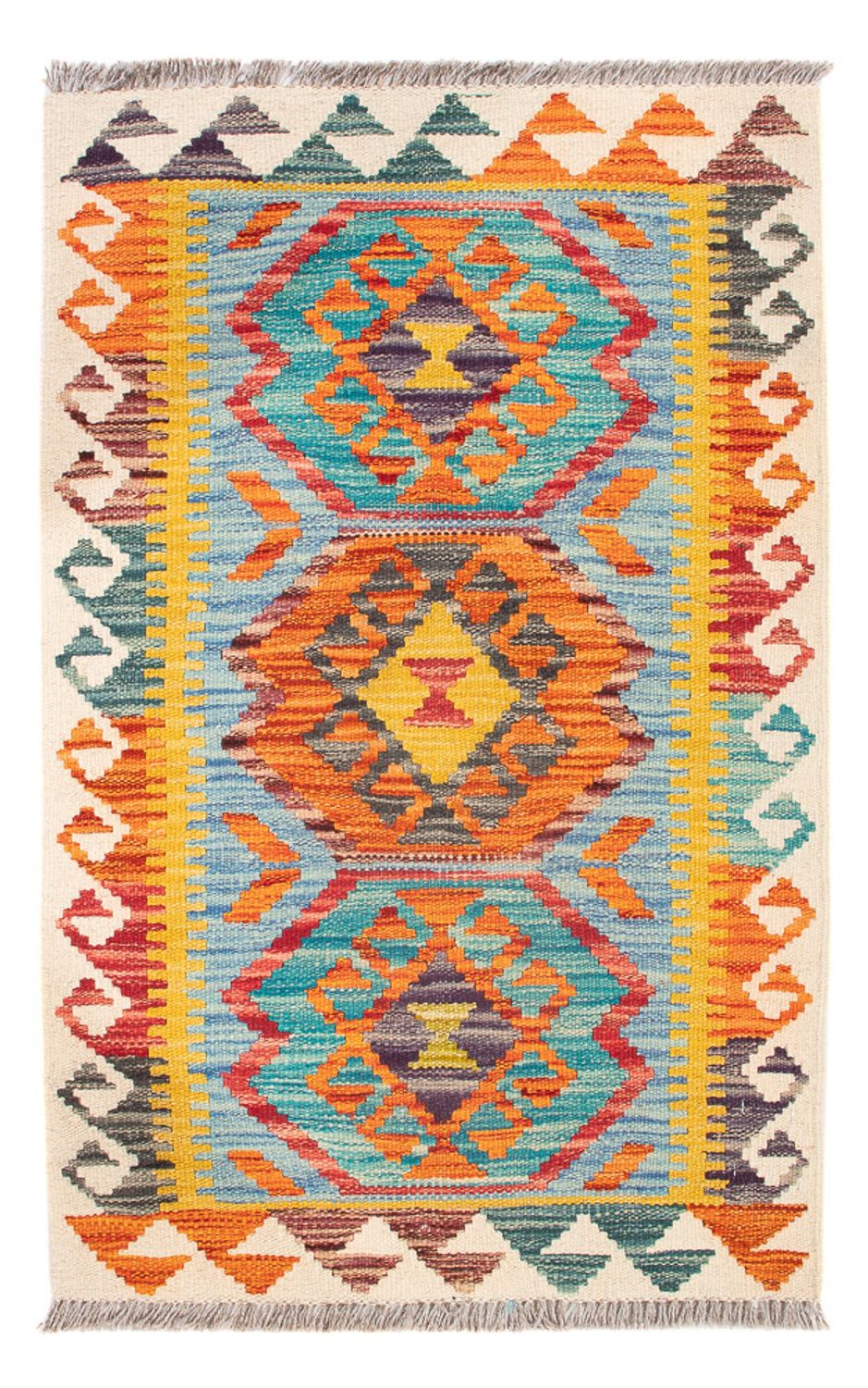 Kelim Rug - Splash - 87 x 56 cm - multicolored