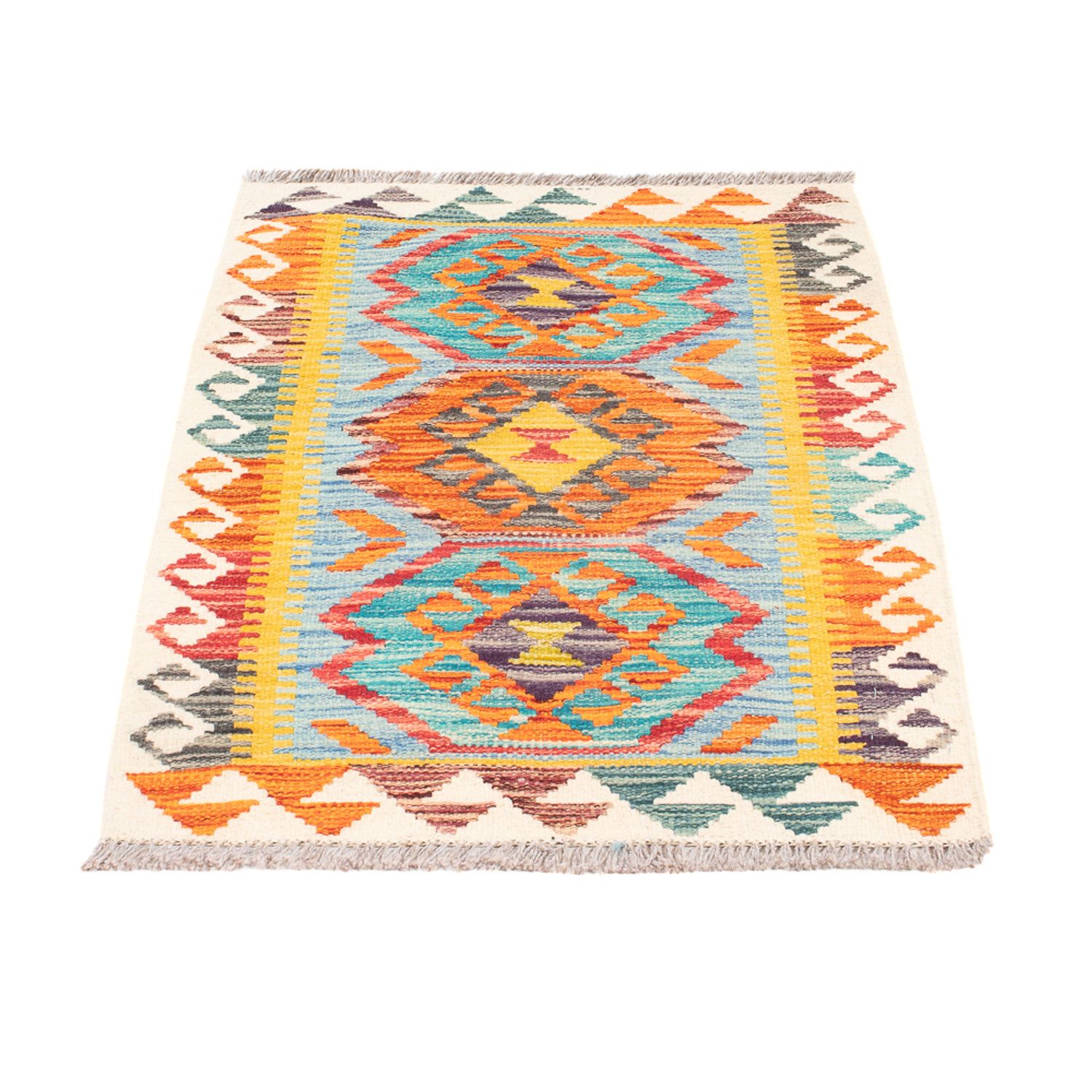 Kelim Rug - Splash - 87 x 56 cm - multicolored