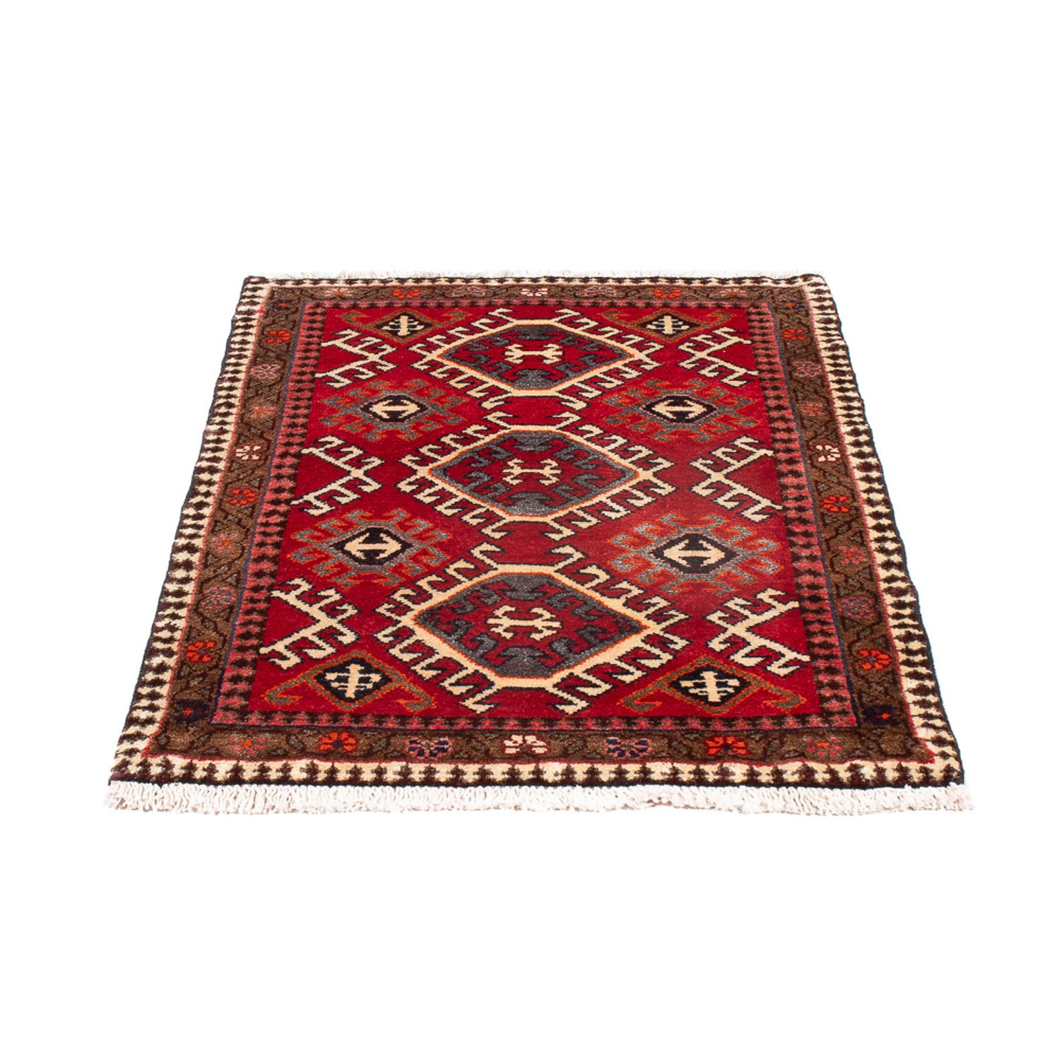 Turkaman Rug - 89 x 67 cm - red