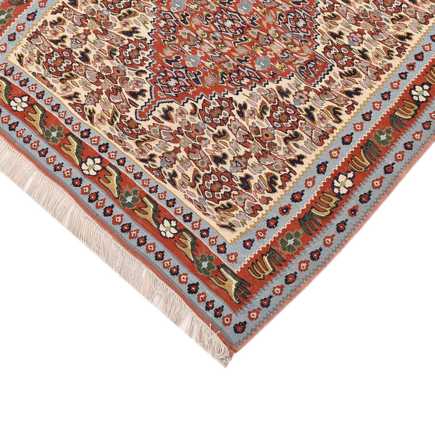 Runner Kelim Rug - Oriental - 393 x 87 cm - beige