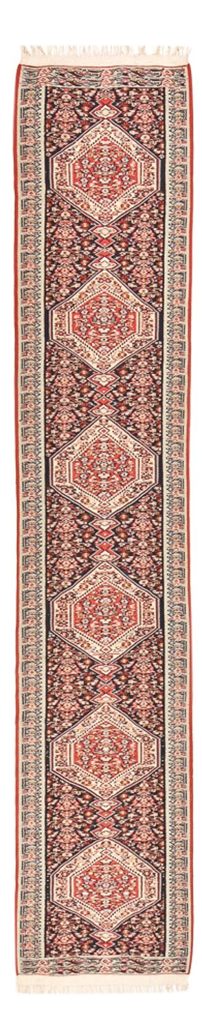 Runner Kelim Rug - Oriental - 395 x 85 cm - dark beige