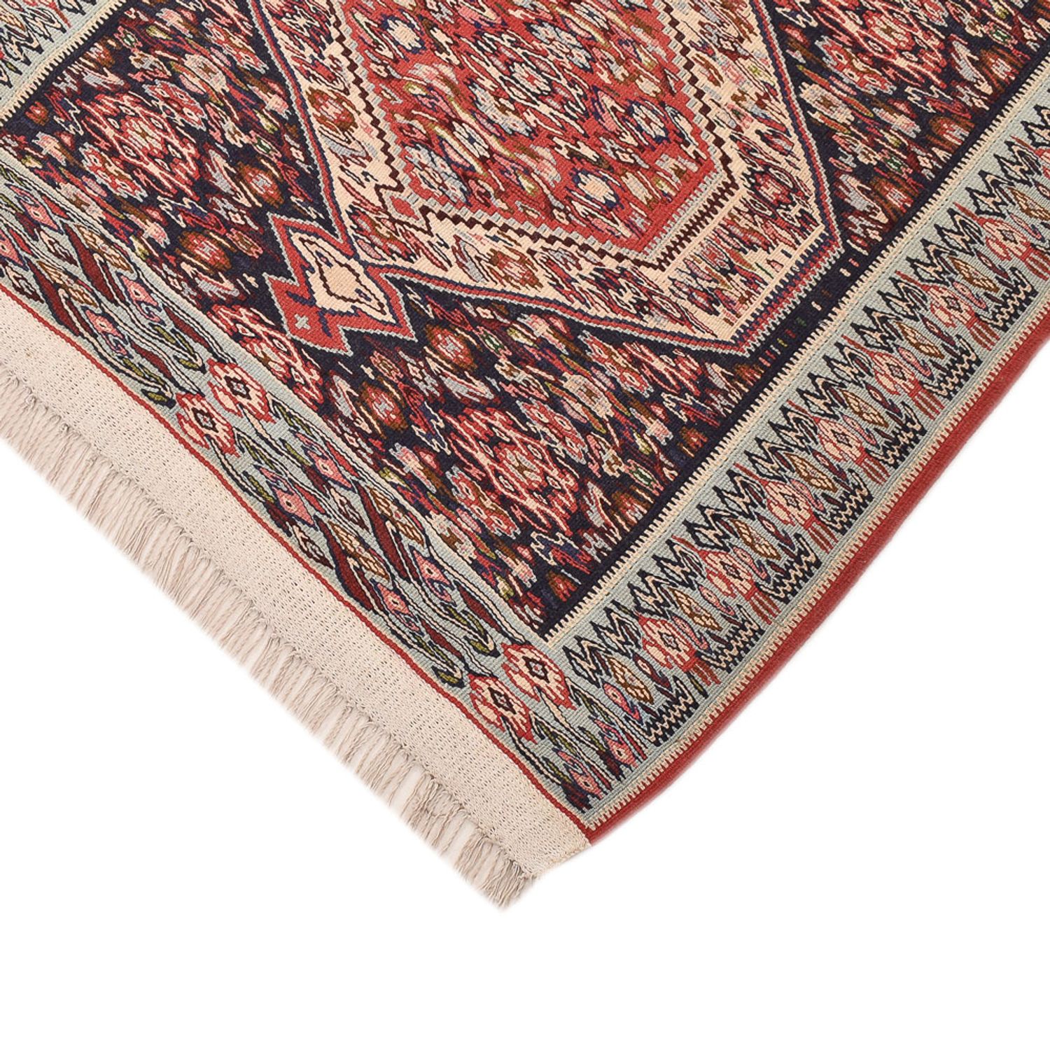 Runner Kelim Rug - Oriental - 395 x 85 cm - dark beige