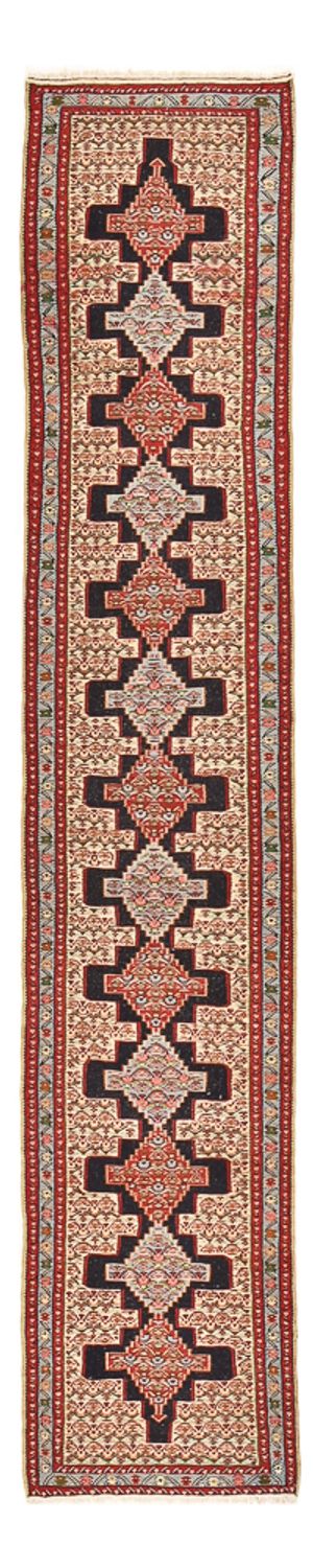 Runner Kelim Rug - Oriental - 395 x 87 cm - dark blue